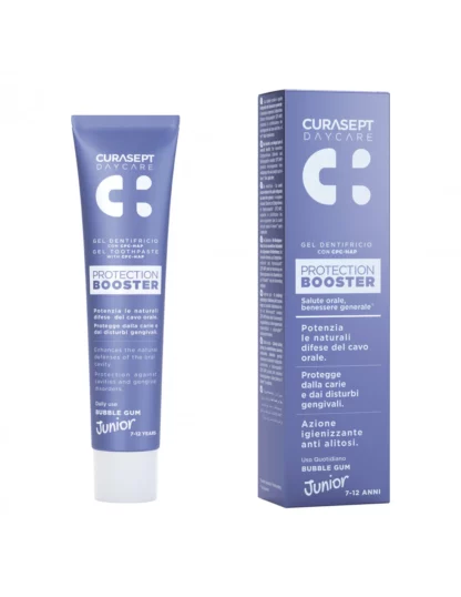 CURASEPT DAYCARE PROTECTION BOOSTER DENTIFRICIO JUNIOR BUBBLE GUM