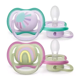 PHILIPS AVENT 2 SUCCHIETTI ULTRA AIR 0-6 ROSA SOLE/ARCOBALENO