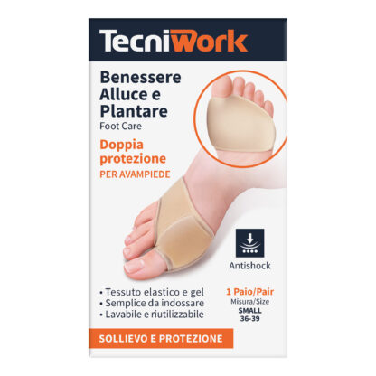 TecniWork Benessere Alluce e Plantare cuscinetti doppia protezione Mis.S 36-39