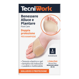 TecniWork Benessere Alluce e Plantare cuscinetti doppia protezione Mis.M/L 39-42