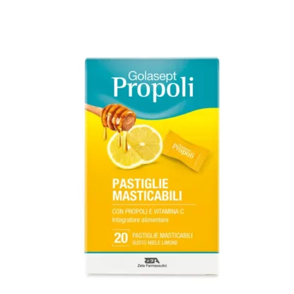 Golasept PROPOLI 20 CPRS Masticabili gusto MIELE E LIMONE